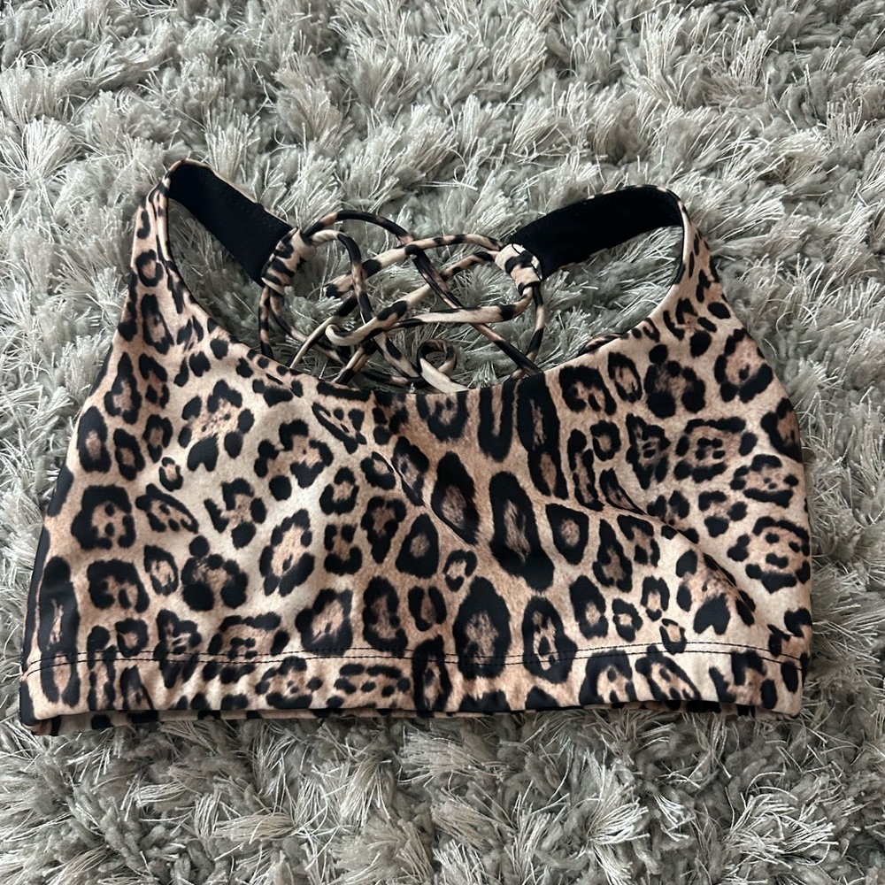 Cheetah bikini top size S